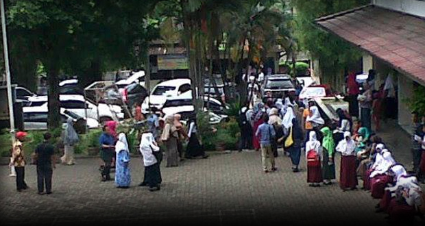 Suasana Tes Penerimaan Siswa Baru Kelas Unggul SMP Al Kautsar Bandar Lampung
